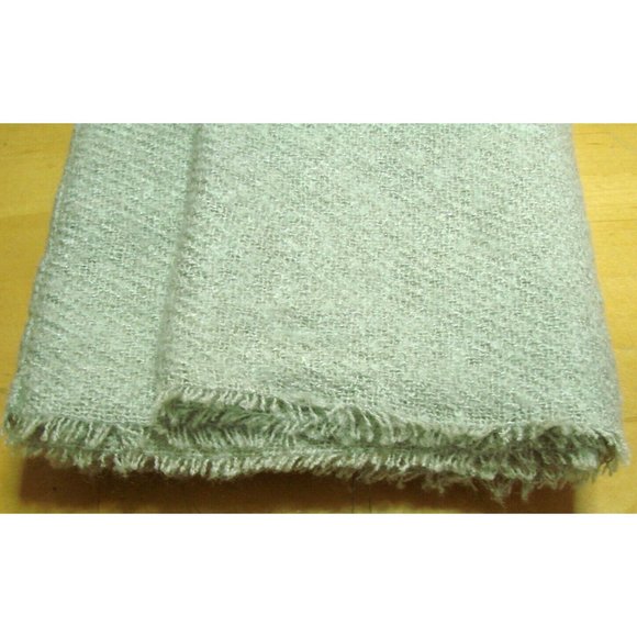 Beige Khaki Glitter 100% Acrylic Infinity Neck Scarf Fringed Raw Hem Warm Winter - Picture 6 of 11